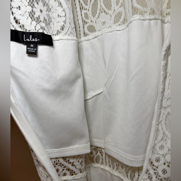 Lulu's White Lace Midi Dress - Picture 5 of 8